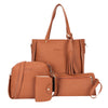 Female Purse and Handbag Four-Piece Shoulder Bag - Luniestore