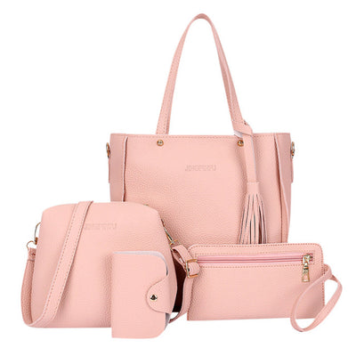 Female Purse and Handbag Four-Piece Shoulder Bag - Luniestore