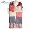 Plaid Winter Scarf Women