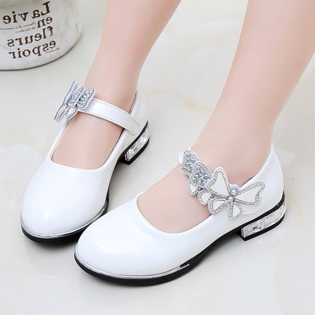 Lunie Girls Shoes White Wedding ShoesLow Heels Party Shoes 1-13years