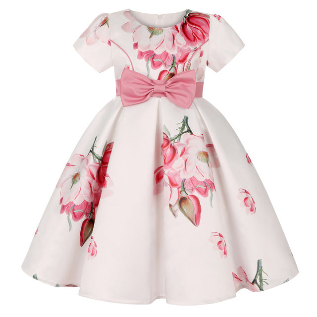 Lunie Satin Cute Girls flower Dresses