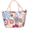 Flower Printing Canvas Graffiti Shoulder Bag - Luniestore