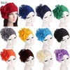 Lunie Flower Hat Stretch Turban Bonnet Hair Loss